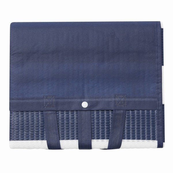 Maritime Strandmatte Marina - Blau / Weiß