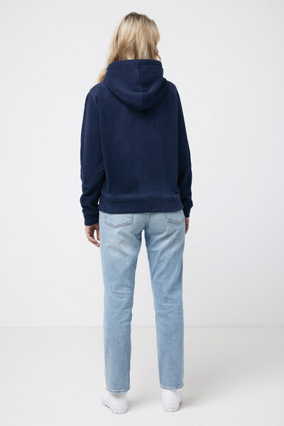 Polaire à capuche en polyester recyclé IQONIQ Trivor - Bleu Marine / L