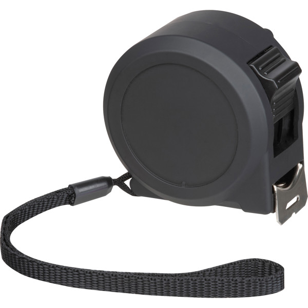 Steel tape measure with plastic housing 5m CARLOTA - Black