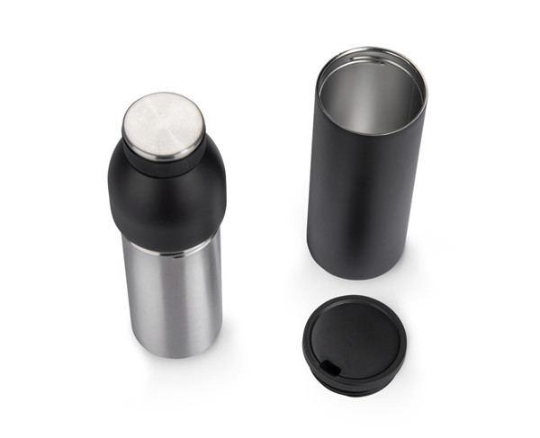 Dvojna termo steklenica 850 ml, snemljiva skodelica