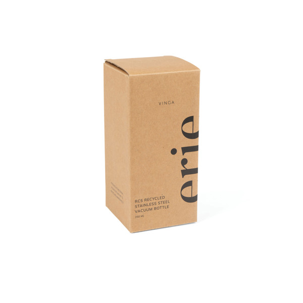 VINGA Erie RCS recycled RVS push mug 350 ML - Wit / Grijs