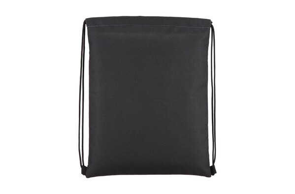 Sac à cordon en R-PET 600D enduit PU, dimensions 33 x 42 cm - Gris