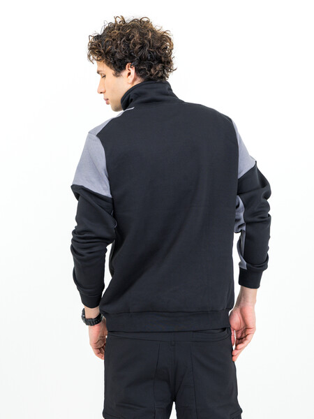 Printer Prime Halfzip Sweater Black/Anthra XS
