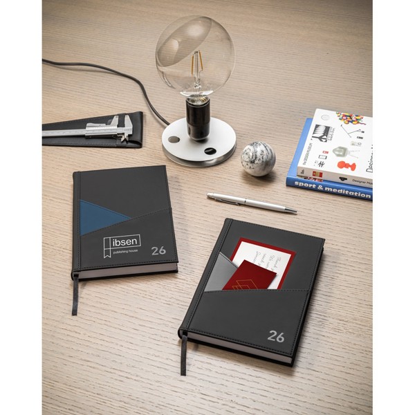 IBSEN A5. Agenda A5 em PU - Cinzento