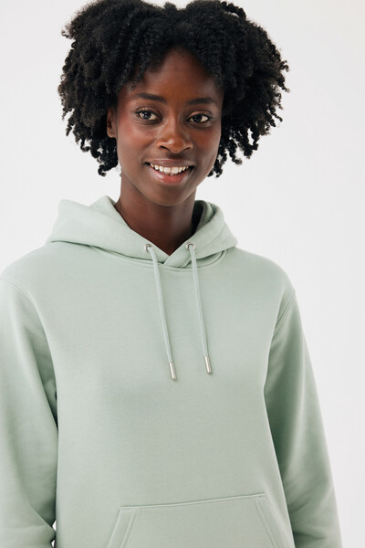 IQONIQ Joshua Unisex mikina s kapucňou z rec. bavlny - Iceberg Green / XL