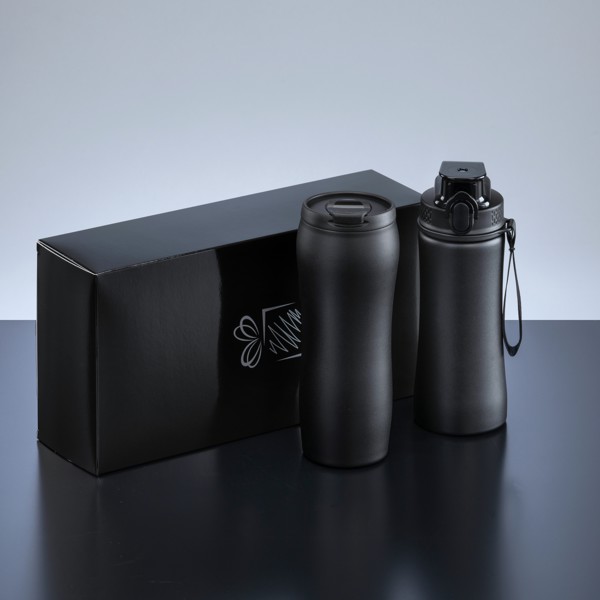 Primo set, thermal mug, steel bottle, double wall