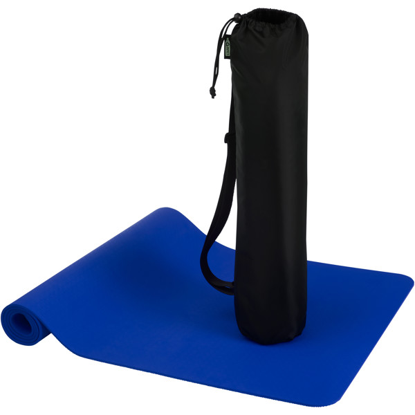 Tapis de yoga Virabha en TPE recyclé - Bleu