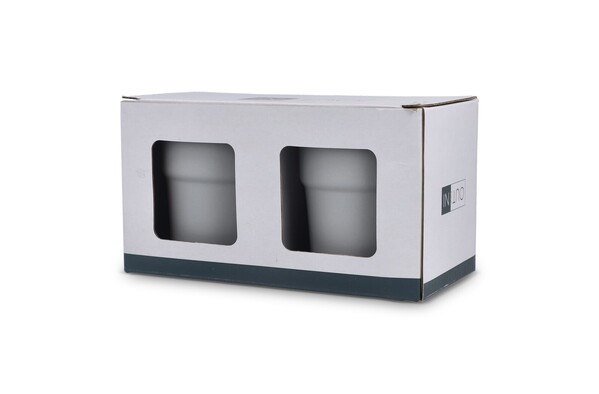 InSideOut Cup Fika mug set of 2 280ml - Gris