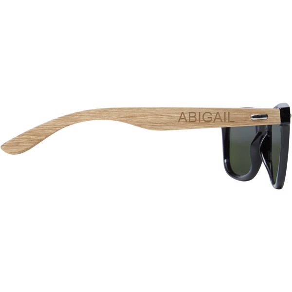 Hiru verspiegelte polarisierte Sonnenbrille aus rPET/Holz in Präsentbox