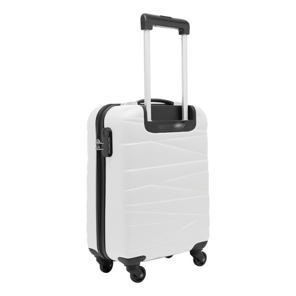 Padua trolley suitcase, boarding size, ABS shell - White
