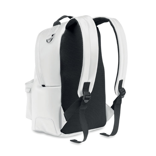 Laptop 15" soft PU backpack Bai Backpack - White