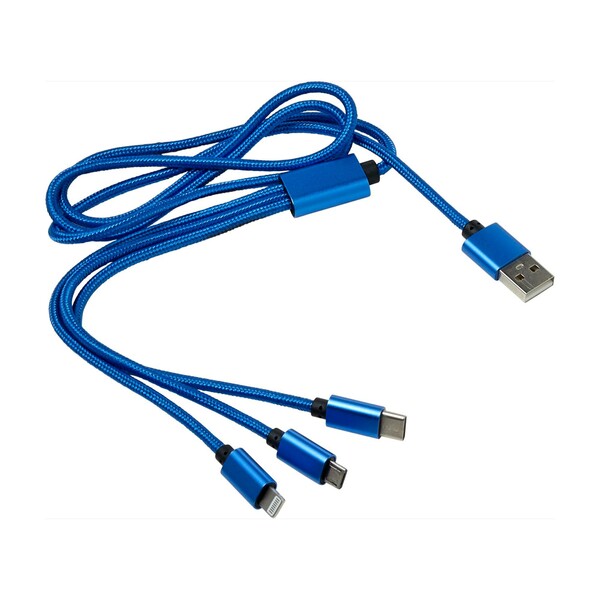 Câble de charge Felix | 4-en-1 - bleu cobalt