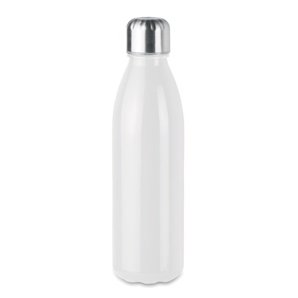 Glas Trinkflasche 650ml Aspen Glass - Weiß