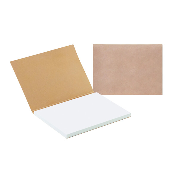 Recycled paper soft cover with 50 sticky notes (EU made) - Full colour