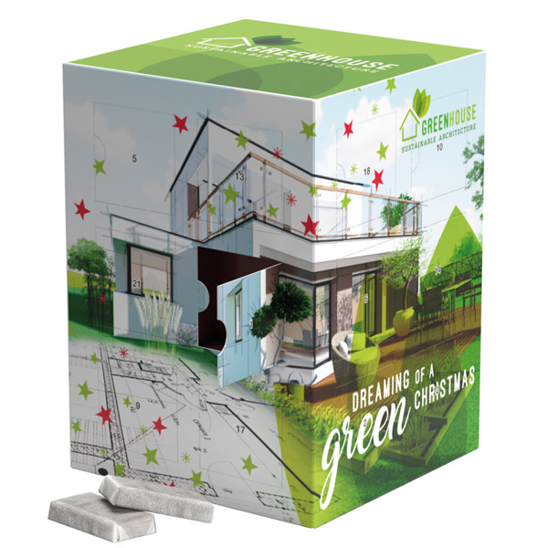 Tower Adventskalender, Alpenmilch-Schokotäfelchen in Pergaminpapier | 24 Alpenmilch-Schokotäfelchen, 72 g