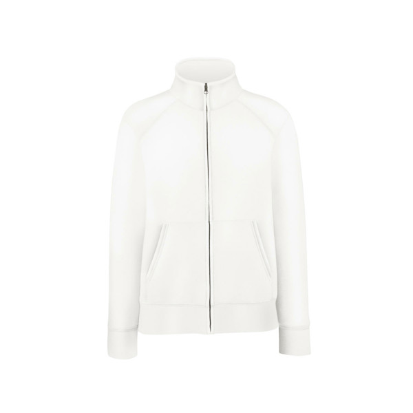 Casaco Premium Sweat Ladies 280G - 70% Algodão/ 30% Poliéster - Branco / XL