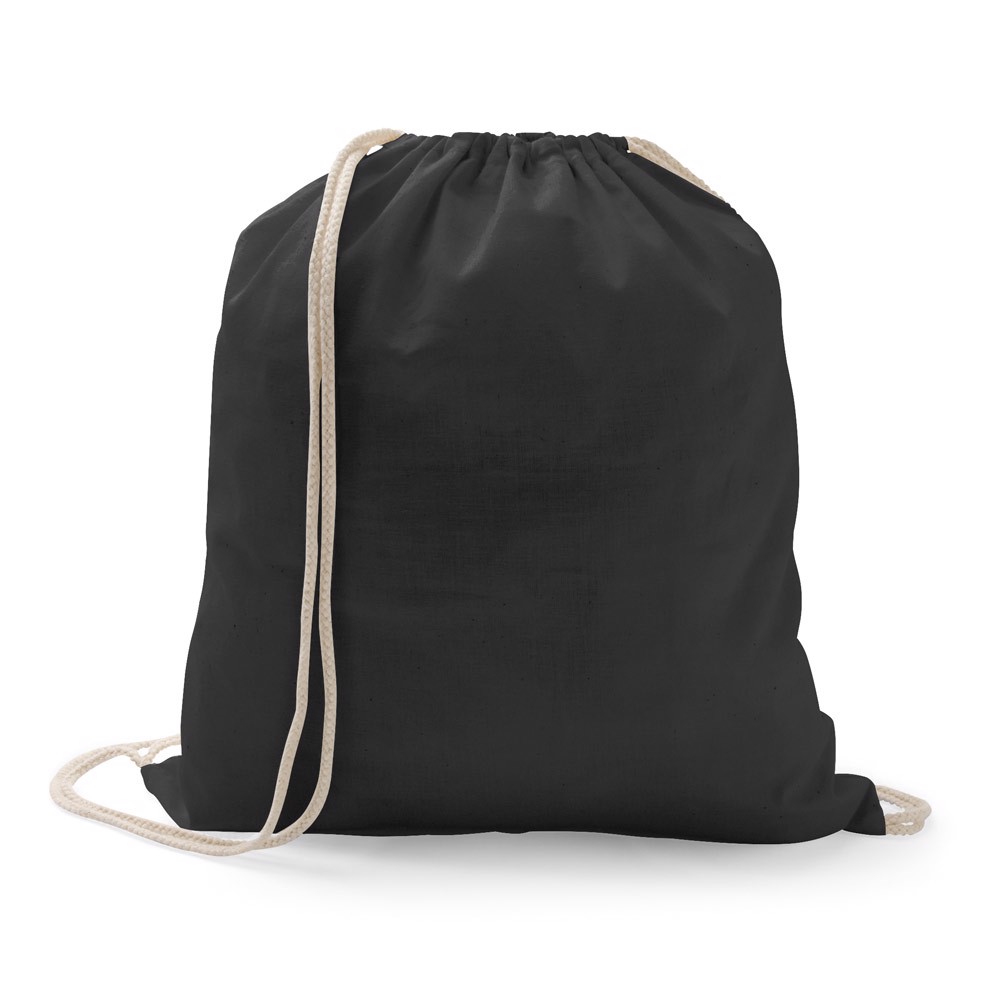 ILFORD. 100% cotton drawstring bag - Black