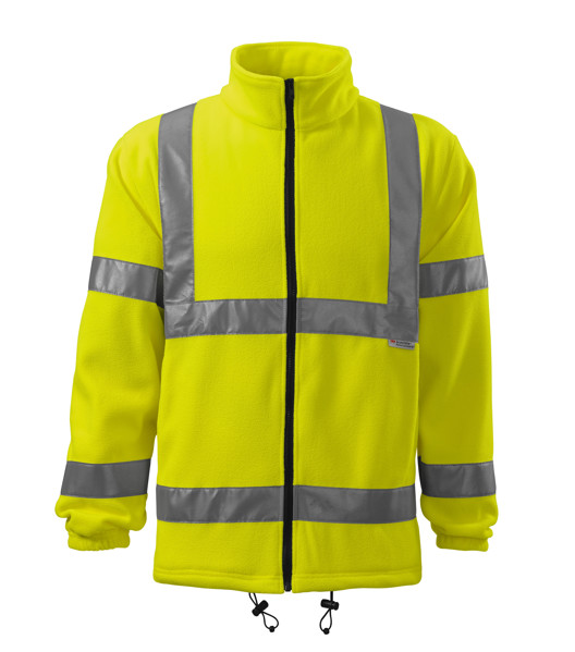 Fleece Unisex Rimeck® Hv Fleece Jacket - Fluorescenčná Žltá / 2XL