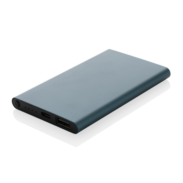 Powerbank 4000mAh en plastique recyclé/aluminium RCS - Bleu