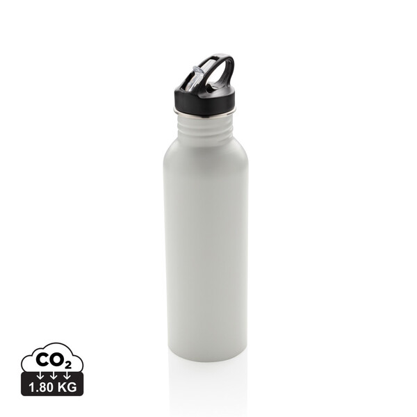 Bouteille Deluxe sport en acier - Blanc Cassé