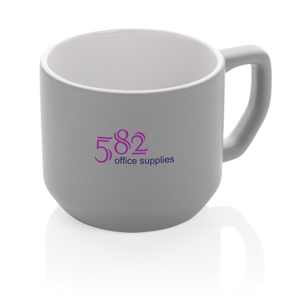 Moderní keramický hrnek 350ml - Šedá