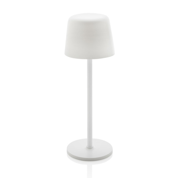 USB dobíjateľná stolná lampa Zenic z RCS recykl. plastu, biela -