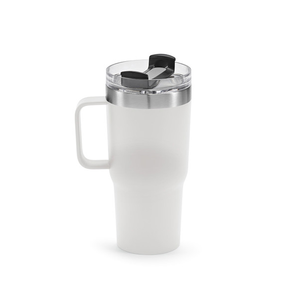 Neman mug, recycled stainless steel, 580 ml - White