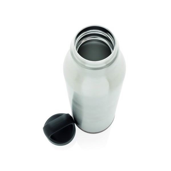 Bouteille isotherme étanche avec finition liège - Argent