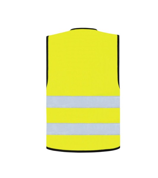 Safety Vest "Wolfsburg" - Black Hem - Yellow / XL