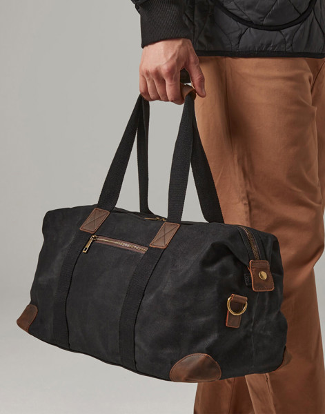 Heritage Waxed Canvas Holdall - Black / ONE SIZE