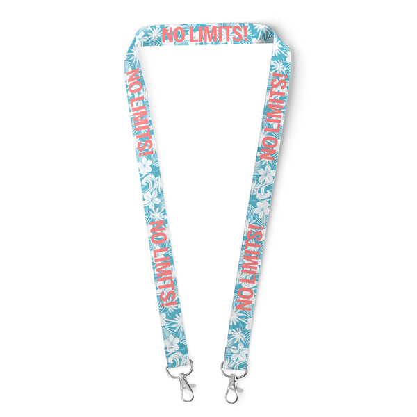 Sublimeringssnor af polyester med 2 clips - 15mm bredde / Metalkarabinhage