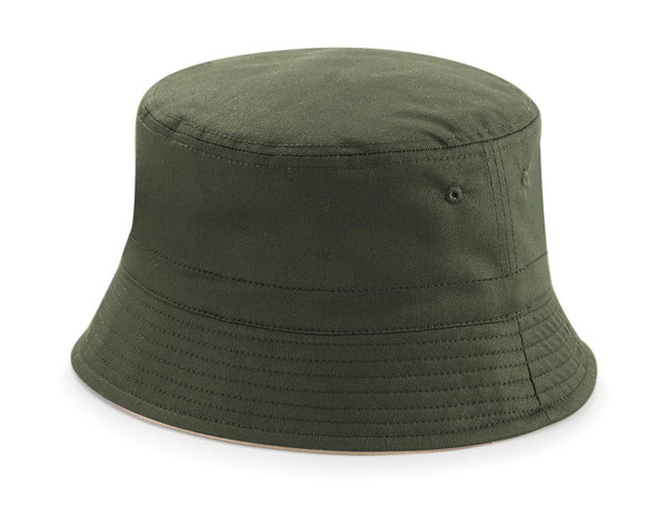 Reversible Bucket Hat - Olive Green / Stone / S/M