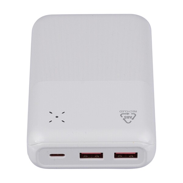 Recyklovaný ABS powerbank Rayen - Biela