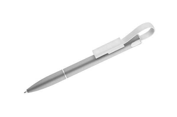 Ball pen with USB cable CHARGE - grey