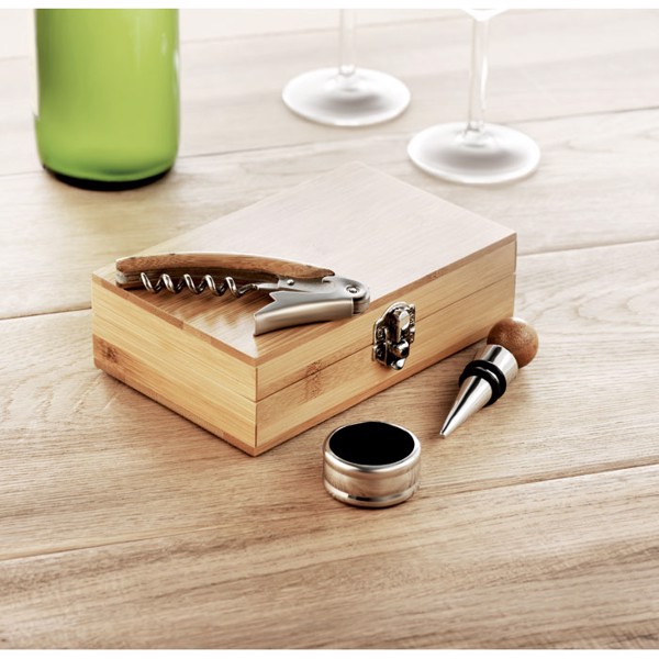 MB - Wine set in bamboo box Sonoma