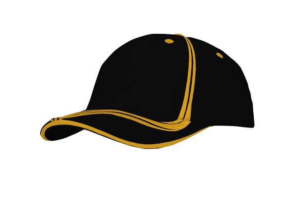 4099 - baseball cap - black/gold