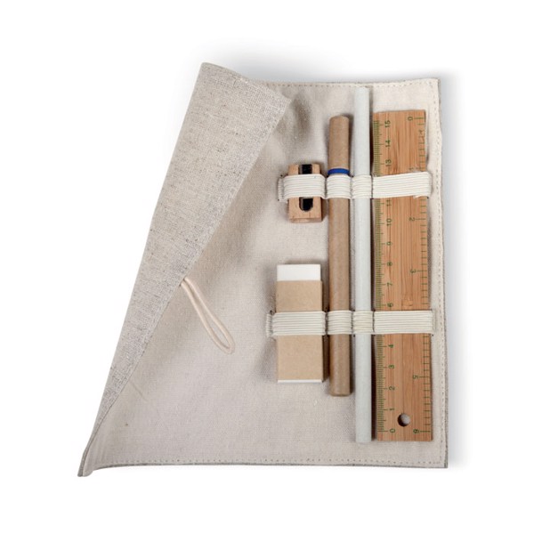 Set d'écriture,pochette coton Ecoset