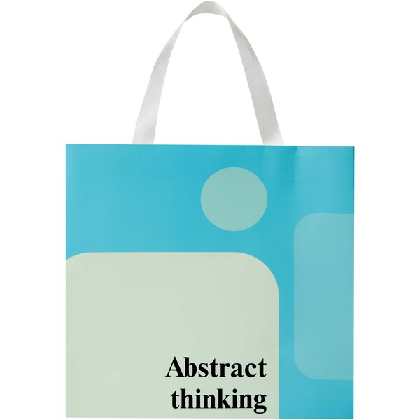 Smartfold 230 g/m2 paper bag with ribbon handles and matt lamination -  31 x 12 x 31 cm - White