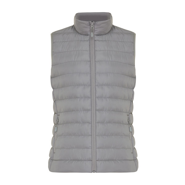 Bodywarmer femme en polyester recyclé Iqoniq Meru - Gris Argent / XL