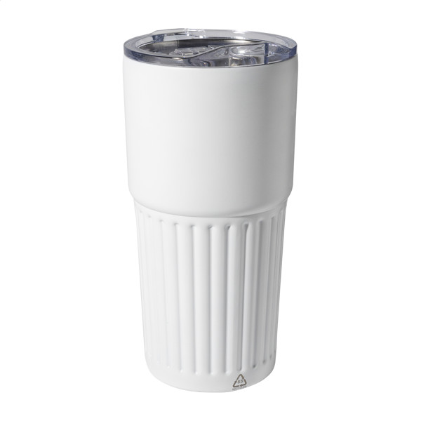 Thermo Cup Streaky Tall - White