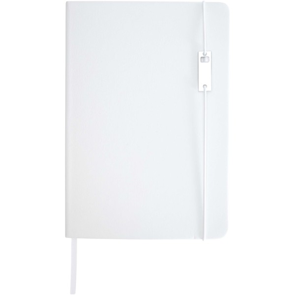 Legato Elegance A5 Hardcover Notizbuch mit Tintenroller Set - weiss / weiss