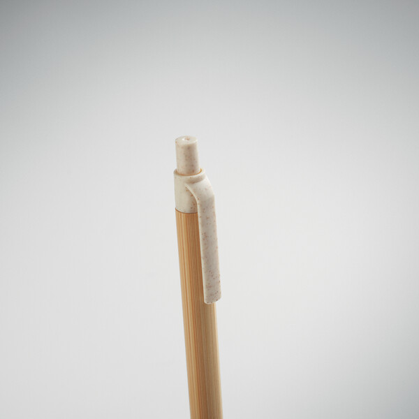 Push button ball pen in bamboo Itea Colour - Beige