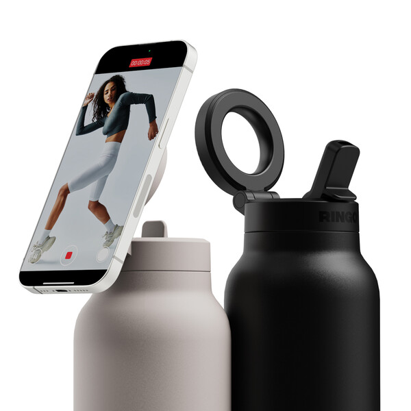 RINGO Pro MagSafe® Waterbottle w Magnetic Booster Ring 710ML - Black