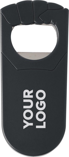 Bottle opener Tay | Plastic | Fist shape - black