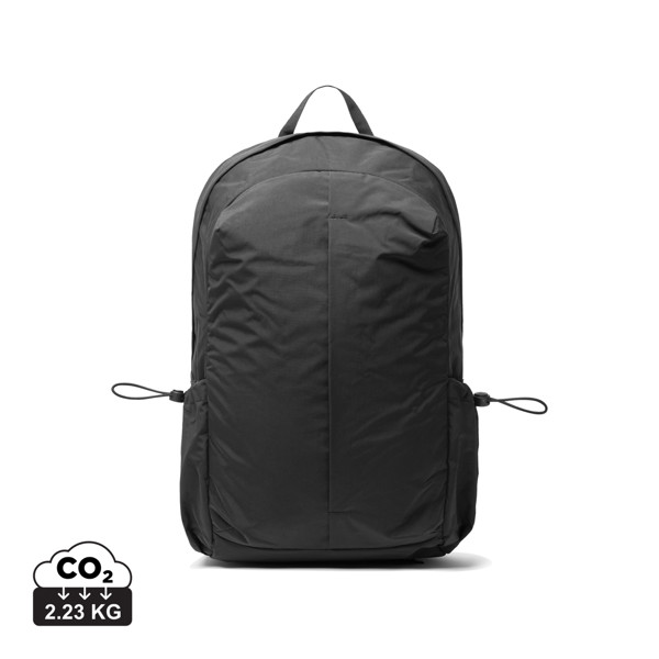 KENTO URBAN RCS recycled nylon 15.6 inch Backpack with front - Black