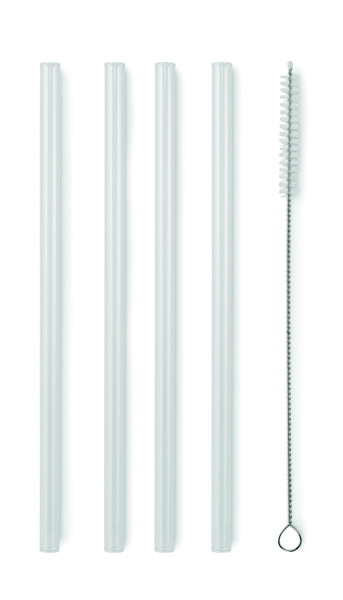 4 reusable glass straws Glaw