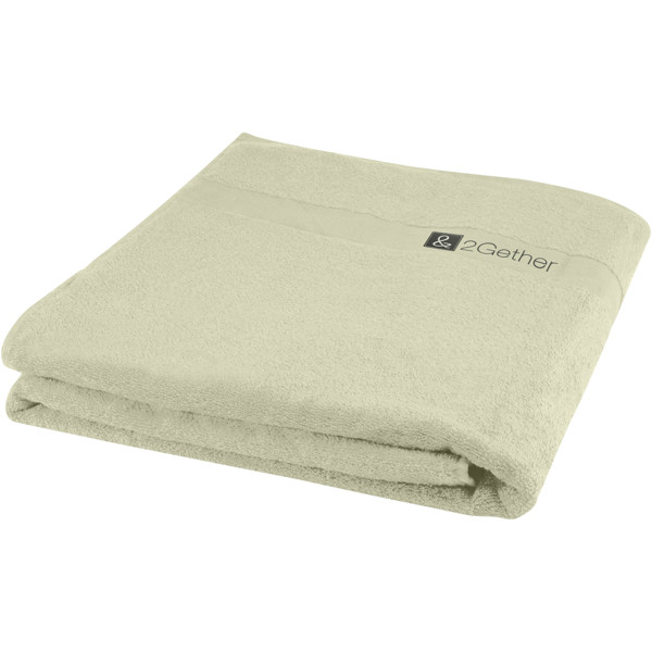 Asciugamano 100 x 180 cm in cotone da 450 g/m² Evelyn - Grigio chiaro
