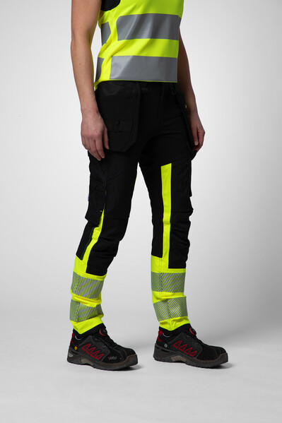 6543 Woman Waist Pant HV Yellow/black C42