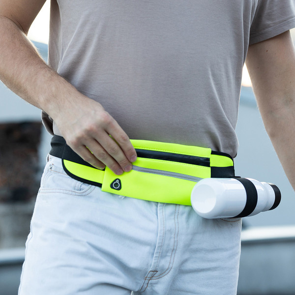Allget sports waist bag with bottle holder - Yellow