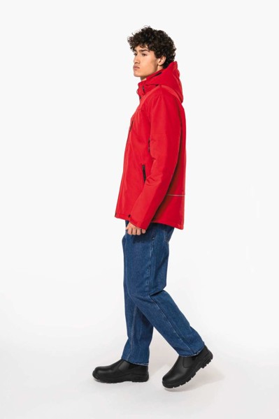 Men's Hooded Softshell Lined Parka - Titanium / XL